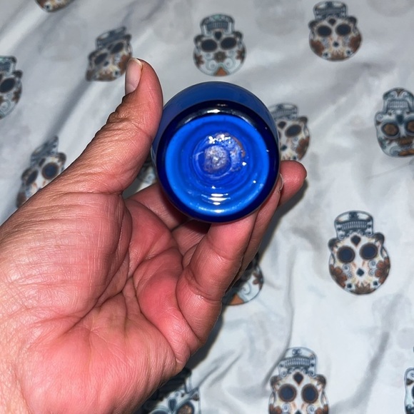 BLUE OPALINE GLASS VASE - Picture 4 of 4